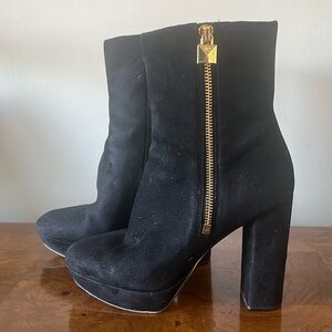 Michael Kors platform suede booties